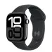 Apple Watch Series 10 GPS, 46mm Jet Black Aluminum Case with Black Sport Band (M/L) (MWWQ3)