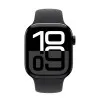 Apple Watch Series 10 GPS, 46mm Jet Black Aluminum Case with Black Sport Band (S/M) (MWWP3)