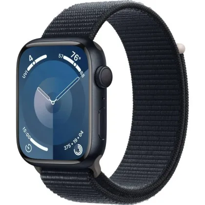 Apple Watch Series 9 GPS 41mm Midnight Aluminum Case with Midnight Sport Loop (MR8Y3)