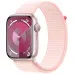 Apple Watch Series 9 GPS 45mm Pink Aluminum Case with Light Pink Sport Loop (MR9J3)