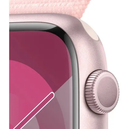 Apple Watch Series 9 GPS 41mm Pink Aluminum Case with Light Pink Sport Loop (MR953)