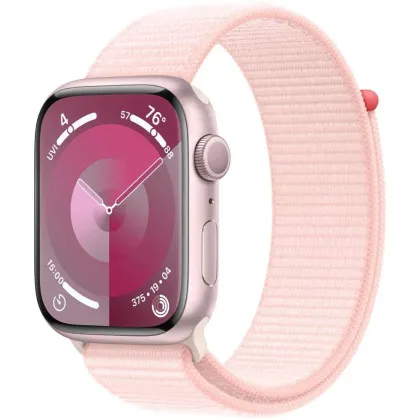 Apple Watch Series 9 GPS 41mm Pink Aluminum Case with Light Pink Sport Loop (MR953)