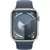 Apple Watch Series 9 41mm Silver Aluminum Case with Storm Blue Sport Band M/L (MR913)