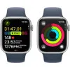 Apple Watch Series 9 41mm Silver Aluminum Case with Storm Blue Sport Band M/L (MR913)