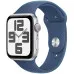 Apple Watch SE 2 GPS 44mm Silver Aluminium Case with Denim Sport Band (M/L) (MXER3) 2024