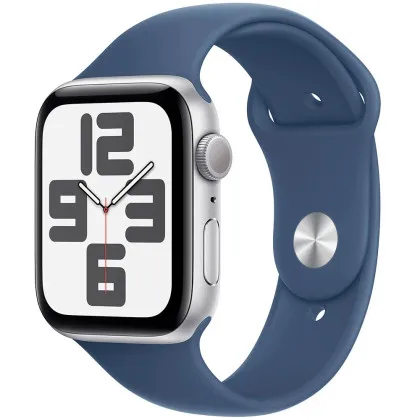 Apple Watch SE 2 GPS 40mm Silver Aluminium Case with Denim Sport Band (M/L) (MXED3) 2024