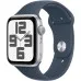 Apple Watch SE 2 40mm Silver Aluminum Case with Storm Blue Sport Band (M/L) (MRE23) 2023