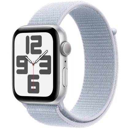 Apple Watch SE 2 GPS 40mm Silver Aluminium Case with Blue Cloud Sport Loop (MXEE3) 2024