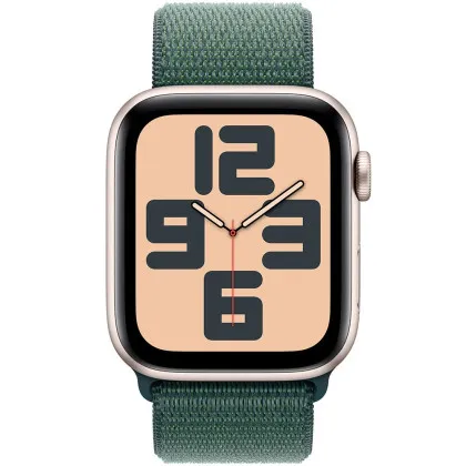 Apple Watch SE 2 GPS 44mm Starlight Aluminium Case with Lake Green Sport Loop (MXEW3) 2024