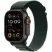 Apple Watch Ultra 2 49mm GPS + LTE Black Titanium Case with Dark Green Alpine Loop Small