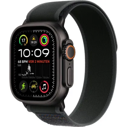 Apple Watch Ultra 2 49mm GPS + LTE Black Titanium Case with Black Trail Loop M/L (MX4V3)