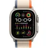 Apple Watch Ultra 2 49mm GPS + LTE Titanium Case with Orange/Beige Trail Loop S/M (MRF13)