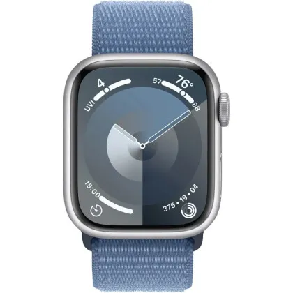 б/у Apple Watch Series 9 GPS 41mm Silver Aluminum Case with Winter Blue Sport Loop (MR923)