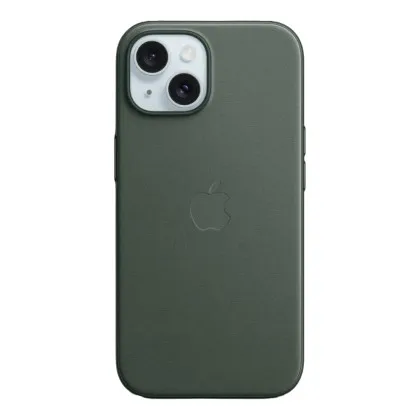 Оригінальний чохол Apple FineWoven Case with MagSafe для iPhone 15 (Evergreen) (MT3J3)