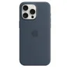 Оригинальный чехол Apple Silicone Case with MagSafe для iPhone 15 Pro Max (Storm Blue) (MT1P3)