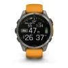 Garmin Fenix 8 51mm AMOLED Sapphire Titanium with Spark Orange/Graphite Silicone Band (010-02905-10/11)