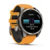 Garmin Fenix 8 51mm AMOLED Sapphire Titanium with Spark Orange/Graphite Silicone Band (010-02905-10/11)