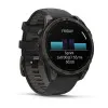 Garmin Fenix 8 47mm AMOLED Sapphire Carbon Gray DLC Titanium with Black/Pebble Gray Silicone Band