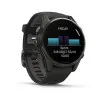 Garmin Fenix 8 43mm AMOLED Sapphire Carbon Gray DLC Titanium with Black/Pebble Gray Silicone Band