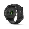 Garmin Fenix 8 43mm AMOLED Sapphire Carbon Gray DLC Titanium with Black/Pebble Gray Silicone Band