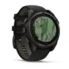 Garmin Fenix 8 51mm Solar Sapphire Carbon Gray DLC Titanium with Black/Pebble Gray Silicone Band