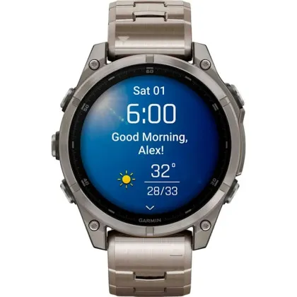 Garmin Fenix 8 47mm AMOLED Sapphire Titanium with Titanium Band