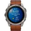 Garmin Fenix 8 51mm AMOLED Sapphire Carbon Grey DLC with Chestnut Leather Band (010-02905-40)