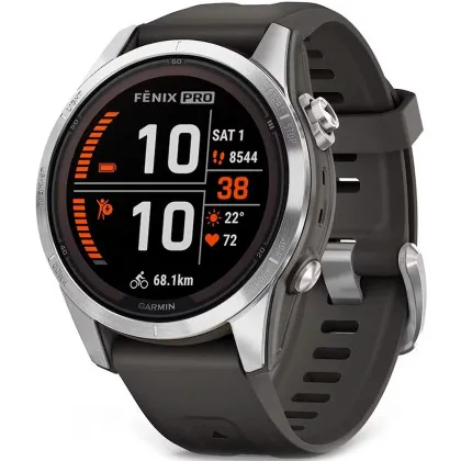 Garmin Fenix 7S Pro Solar Silver with Graphite Band