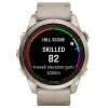 Garmin Fenix 7S Pro Sapphire Solar Soft Gold with Limestone Leather Band