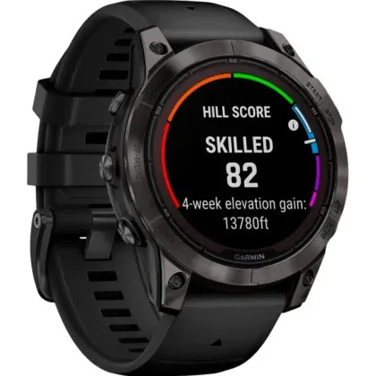 Garmin Fenix 7 Pro Sapphire Solar Carbon Gray DLC Titanium with Black Band