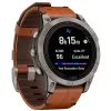 Garmin Fenix 7 Pro Sapphire Solar Titanium with Chestnut Leather Band