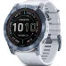 Garmin Fenix 7X Sapphire Solar Mineral Blue DLC Titanium with Whitestone Band