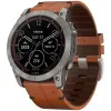 Garmin Fenix 7X Sapphire Solar Titanium with Chestnut Leather Band