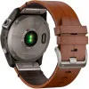 Garmin Fenix 7X Sapphire Solar Titanium with Chestnut Leather Band