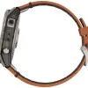 Garmin Fenix 7X Sapphire Solar Titanium with Chestnut Leather Band