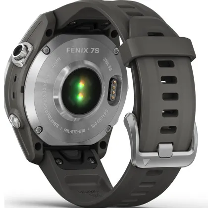 Garmin Fenix 7S Silver with Graphite Band