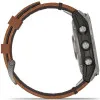 Garmin Fenix 7 Sapphire Solar Titanium with Chestnut Leather Band