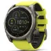 Garmin Fenix 8 47mm Solar Sapphire Titanium with Amp Yellow/Graphite Silicone Band