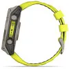 Garmin Fenix 8 47mm Solar Sapphire Titanium with Amp Yellow/Graphite Silicone Band