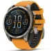 Garmin Fenix 8 51mm AMOLED Sapphire Titanium with Spark Orange/Graphite Silicone Band (010-02905-10/11)