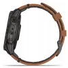 Garmin Epix (Gen 2) Sapphire Black Titanium with Chestnut Leather Band