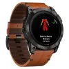 Garmin Epix Pro (Gen 2) Sapphire 51mm Carbon Gray DLC Titanium with Brown Leather Band