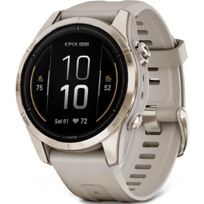 Garmin Epix Pro (Gen 2) Sapphire 42mm Soft Gold with Light Sand Band