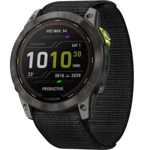 Garmin Enduro 2 Carbon Gray DLC Titanium with Black UltraFit Nylon Strap