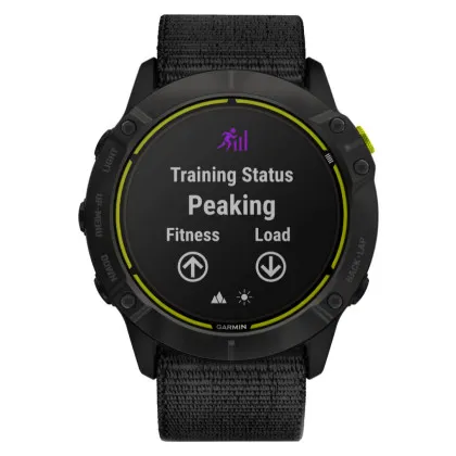 Garmin Enduro Carbon Gray DLC Titanium with Black UltraFit Nylon Strap