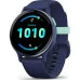 Garmin Vivoactive 5 Metallic Navy Aluminum Bezel with Navy Case and Silicone Band