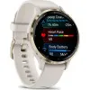 Garmin Venu 3S Soft Gold Stainless Steel Bezel with Ivory Case and Silicone Band