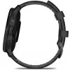 Garmin Venu 3 Slate Stainless Steel Bezel with Black Case and Black Leather Band