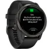 Garmin Venu 2 Slate Stainless Steel Bezel with Black Case and Silicone Band