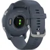 Garmin Venu 2 Silver Stainless Steel Bezel with Granite Blue Case and Silicone Band